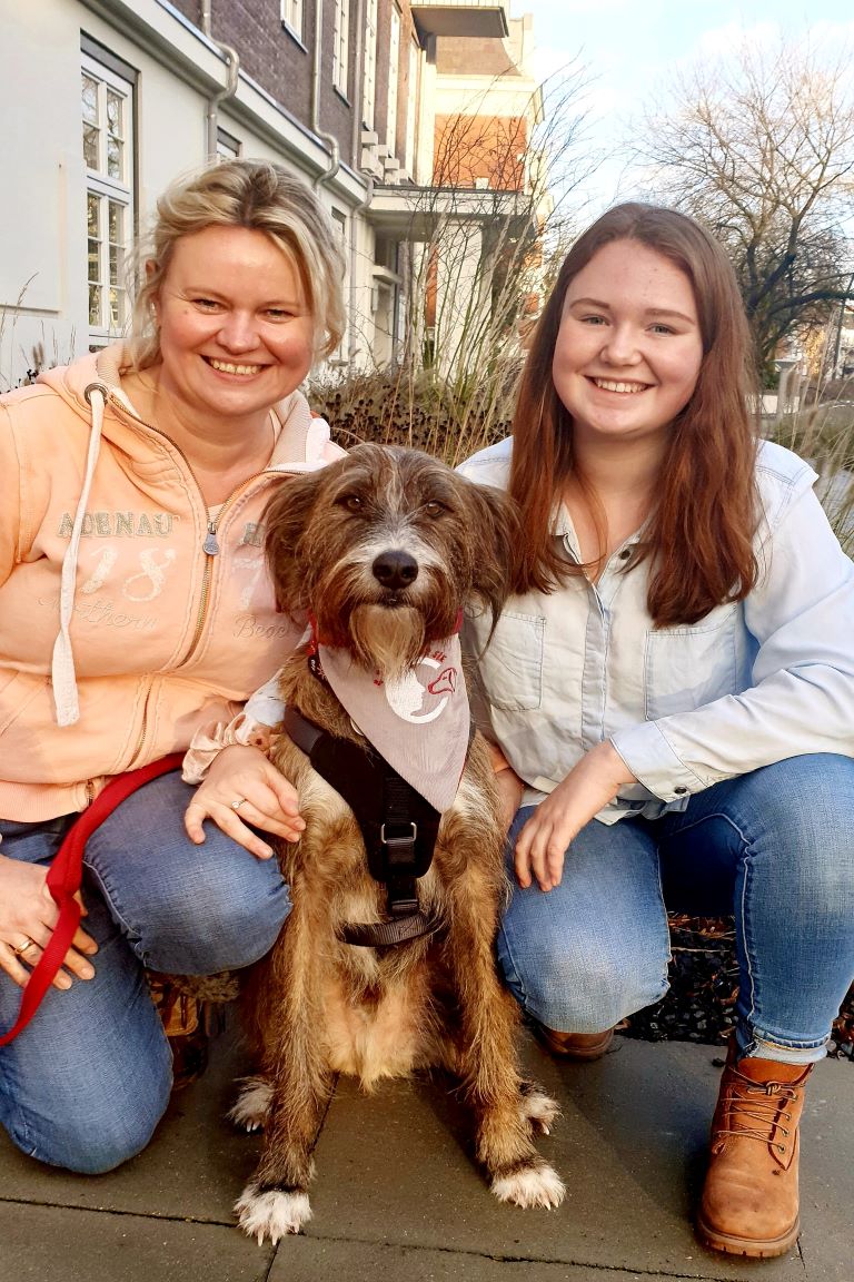 Frauke und Hannah mit Quinto