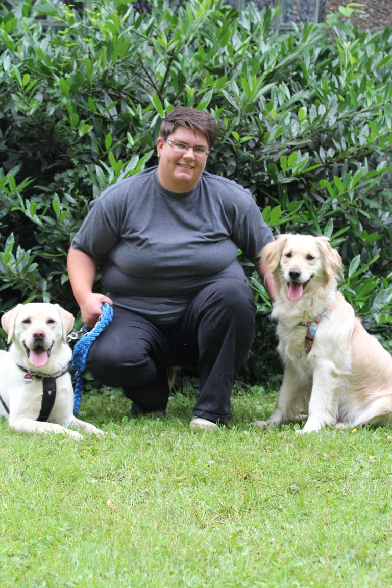 Manuela mit Merlin und Sally